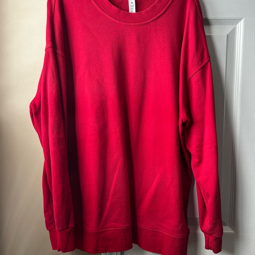 lululemon athletica Vibrant Red Crew Neck Sweater